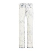 Indigo White Bomuld Jeans