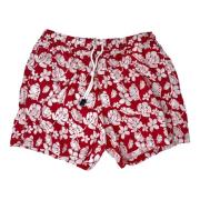 Rød Blomst Strand Shorts