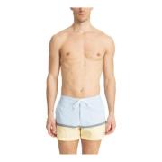 Stribet Mid Waist Badeshorts