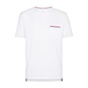 Hvid T-shirt med Rwb Lomme Trim