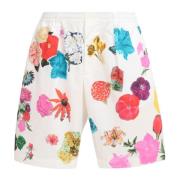 Bermuda shorts med blomsterprint