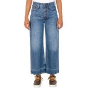 Brede Crop Straight Jeans til Kvinder