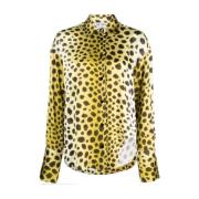 Cheetah Print Gul Skjorte