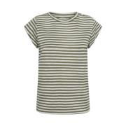 Stribet SS T-shirt, Army White Stripe