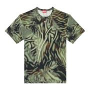 T-shirt med zebra-camo print