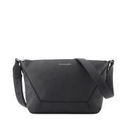 Sort Læder Edge Crossbody Taske