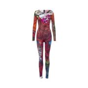 Patchwork Scarves Print Jersey Jumpsuit