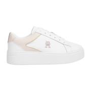 Hvid Whimsy Pink Court Sneakers
