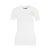 Hvide Crewneck T-shirts og Polos med Logo Print