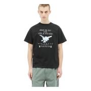 Grafisk Print Bomuld T-shirt