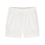 Hvide Seersucker Chino Shorts