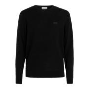 Sort Merino Sweater Moderne Stil