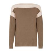 Beige Bomuld Pullover Sweater