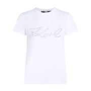 Hvid Logo Besat T-shirt