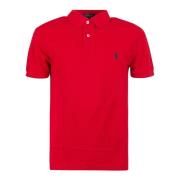 Rød Strikket Polo Shirt