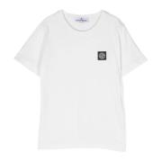 Kompas Mønster Hvid T-shirt