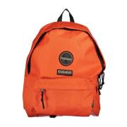 Orange Cotton Backpack with Adjustable Straps