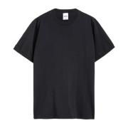 Sort Bomuld Crew Neck T-shirt