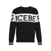 Sort Pullover Almindelig Stil Sweater