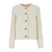 Elegant Ivory Bouclé Blazer