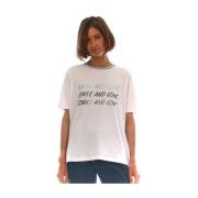 Smile og Love Print T-shirt