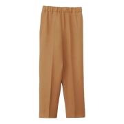 Cognac Brun Twill Væv Bukser