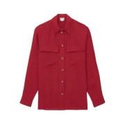 Chandler skjorte i hindbær linned