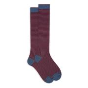 Italienske lange sokker med Windsor-stribemønster
