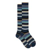 Italienske lange sokker let stræk bomuld