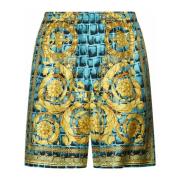 Baroccodile Print Silke Shorts
