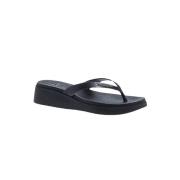 Høj Platform Sorte Flip Flops