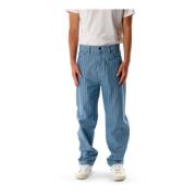 Tapered Fit Jeans med Kontrastsømme
