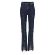 Disco Flared High-Waisted Ankel-Zip Jeans