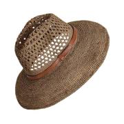 Raphia Hat med læderrem