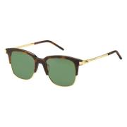 Stilfulde solbriller i Havana/Guld med grøn linse