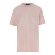 Medusa Motif Crew Neck T-shirt Pink