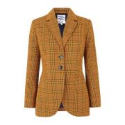 Orange Check Blazer