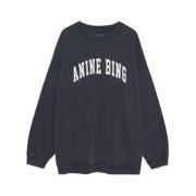 Oversize College Sweatshirt Faded Black