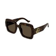 Stilfulde solbriller med brune linser