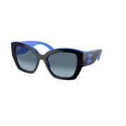 Stilfulde Sorte Solbriller med Blå Linser
