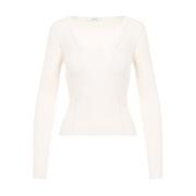 V-hals Gennemhullet Top