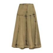Denim nederdel med en 'vintage' effekt
