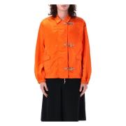 Orange Nylon Coat Jacket SS24