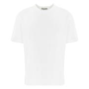 Hvid Bomuld T-shirt Kort Ærme