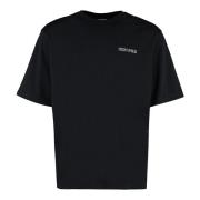Bomuld Crew-Neck T-Shirt med Bagtryk