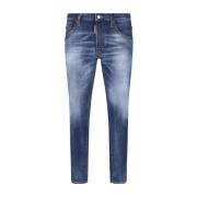 Slim-Fit Denim Jeans med slidte detaljer