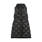 Iridescent Nylon Quilted Hooded Vest