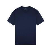 Blå Bomuld Jersey T-shirt med Logo