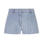 Blå Denim Shorts Medium Talje