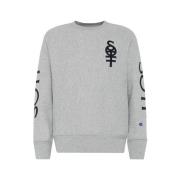 Sweatshirt med Crew Neck og Logo Print